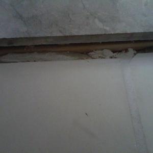 limestone abutting porcelain