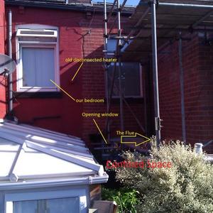 from rear of property