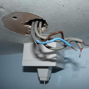 Bathroom light switch ceiling wires
