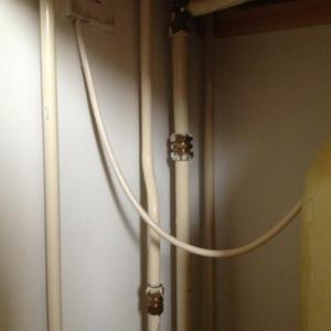 pipework to the left of the boiler 1