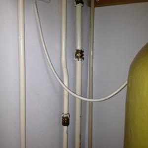 pipework to the left of the boiler 2
