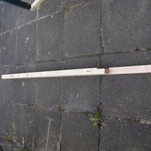 Wood for ladder before drilled.