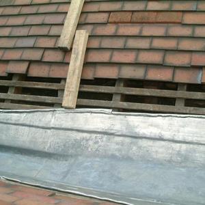 The centre of the gulley.