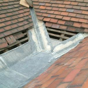 The right side of the gulley and valleys.