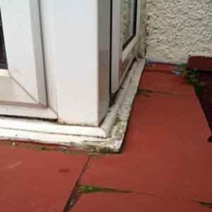 Outside of left corner