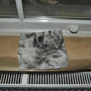 Soot on windows upstairs!