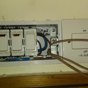 Wiring Shower room Isolators 5
