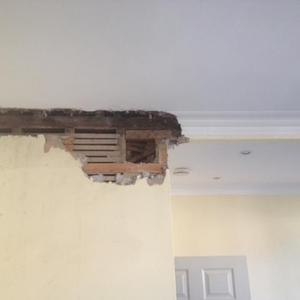 Pic1 - roof beams in old partion wall