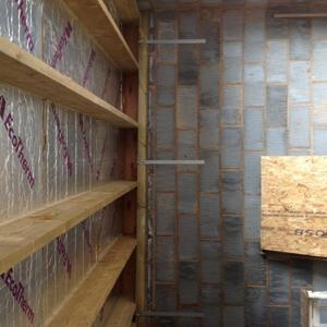 Roof joists meet wall