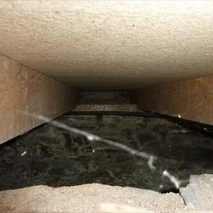 Under floor looking towards party wall 2