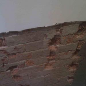 bricks after plaster removal