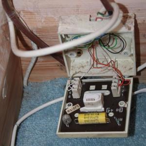 Brown cable from outside coming in