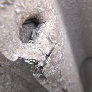 Roof sheet hole and damage