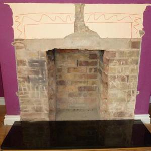 Marking out the new lintel.