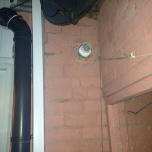 Flue 100mm from corner