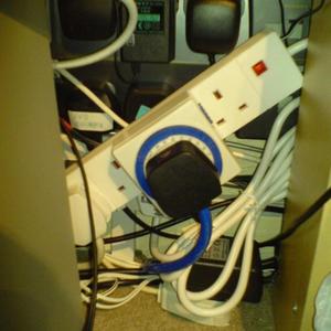 The plug & timer for the front outside socket