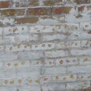 Patio back wall detail