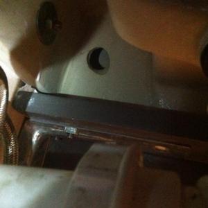 10pence sized hole under basin, connected to waste