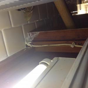 Back out of the wall to the second set of lights