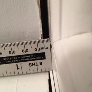 Wall by edge of cill