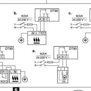 Honeywell DT90e Wiring Diagram from Manual