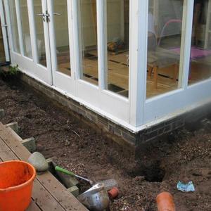 Found a "soak away" at footings!