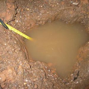 "soak away" filled up after heavy rain