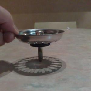 chrome basket strainer plug