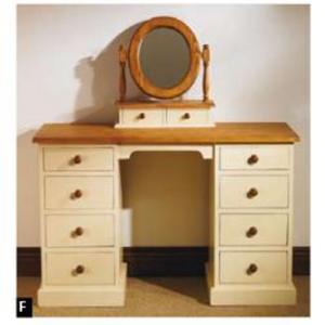 Mottisfont Painted Double Pedestal Desk/Dressing T