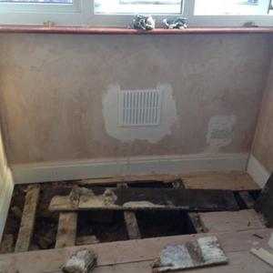 front window and floorboard area