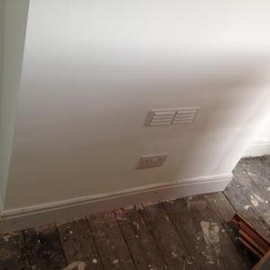 chimney breast in bedroom