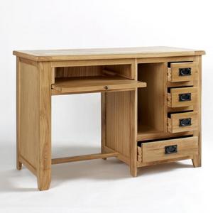 Westbury Reclaimed Oak Single Pedestal Desk