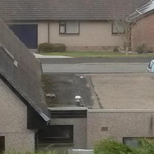 neighbours roof with filter/cover