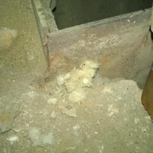 Felt like material by the corner