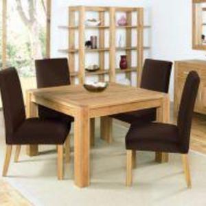 Lyon Oak 110cm End Extension Table & 4 Standar