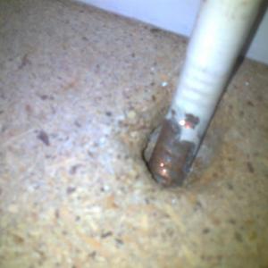 bedroom rad pipe too close to floor