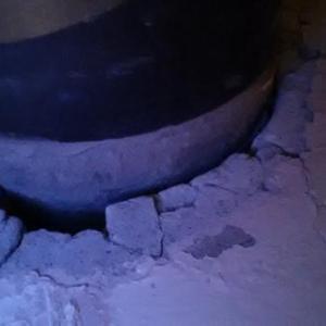 Plaster crumbling around flue