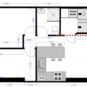 New Layout - Shorter Waste Pipe