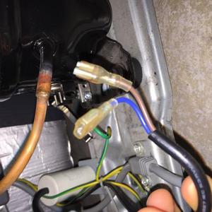 Brown and Blue Wires from capacitor(?)