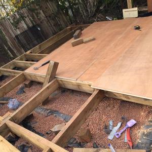 Shed floor going down