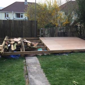 Shed floor and new fencing