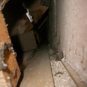 Looking along the eaves