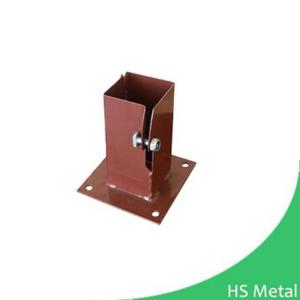 Red painted adjustable post base