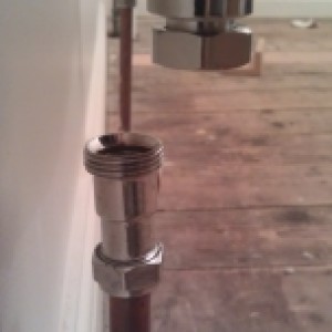 Towel Rail Flow Pipe Connection 1