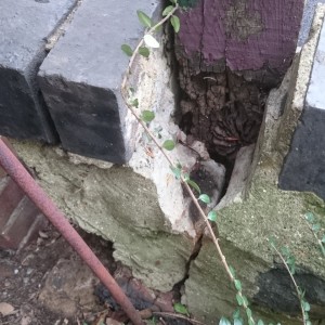 Broken wall