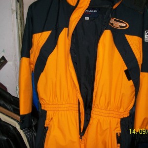 Yellow Satin Lined Ski Suit 1980