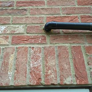 Crack in mortar above door