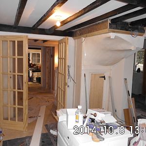 Sloping stair soffit