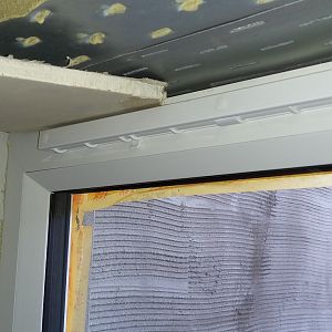 Rear Window Showing With Plasterboard