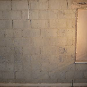 Cracked up cinder blocks